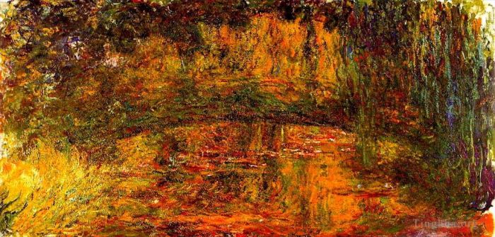 Claude Monet Oil Painting - The Japanese Bridge 2