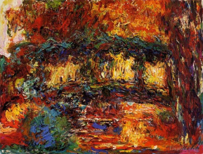 Claude Monet Oil Painting - The Japanese Footbridge, Giverny