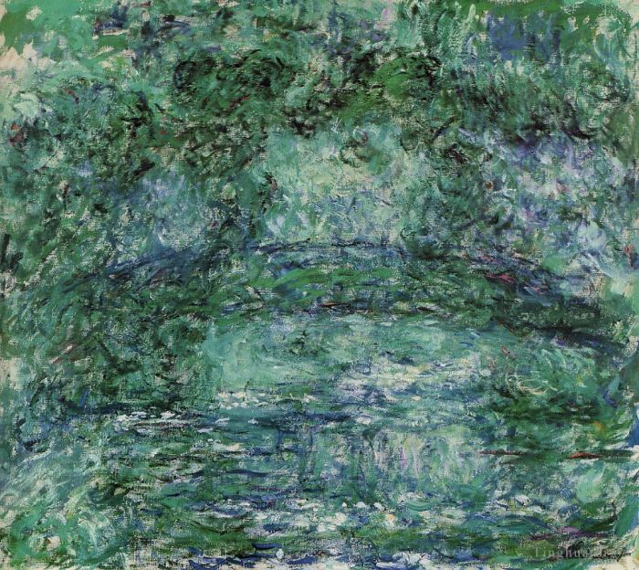 Claude Monet Oil Painting - The Japanese Bridge VII
