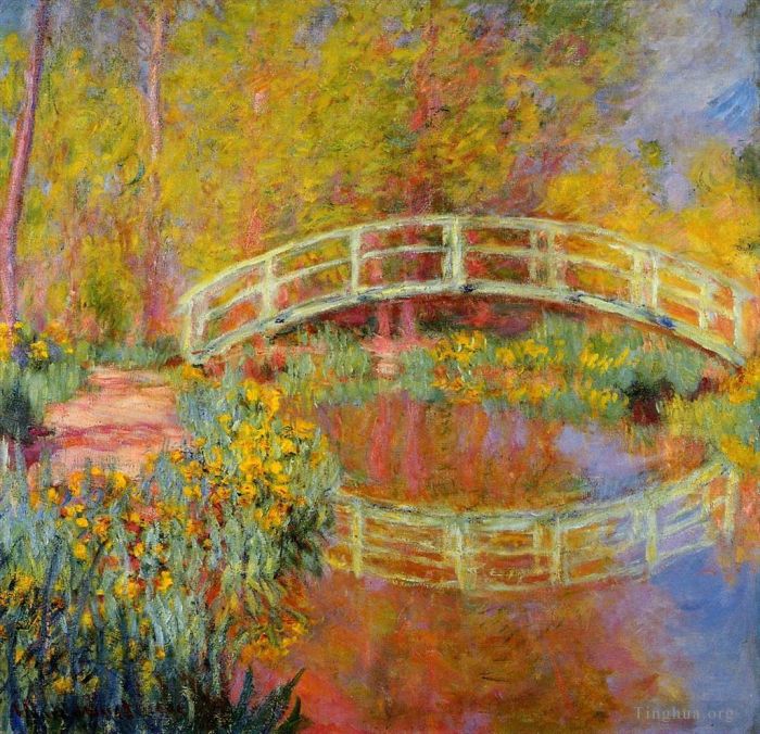 Claude Monet Oil Painting - The Japanese Bridge at Giverny