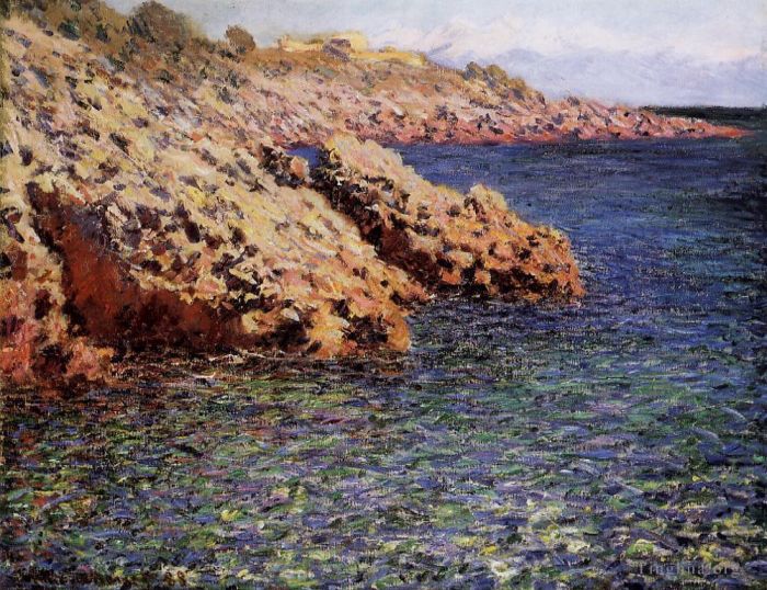 Claude Monet Oil Painting - The Mediterranean aka Cam d Antibes