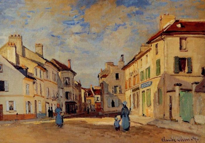 Claude Monet Oil Painting - The Old Rue de la Chaussee Argenteuil II