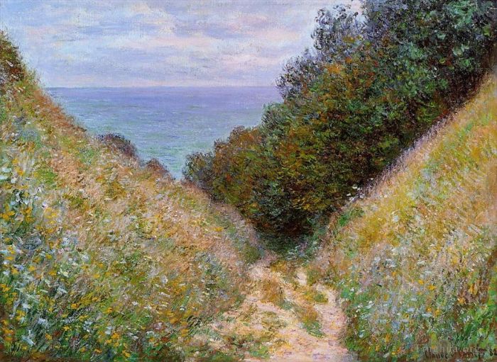 Claude Monet Oil Painting - The Path at La Cavee Pourville
