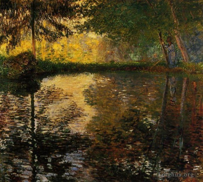 Claude Monet Oil Painting - The Pond at Montgeron II