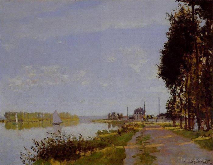 Claude Monet Oil Painting - The Promenade at Argenteuil
