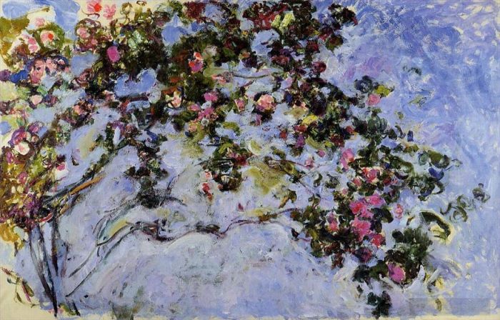 Claude Monet Oil Painting - The Rose Bush