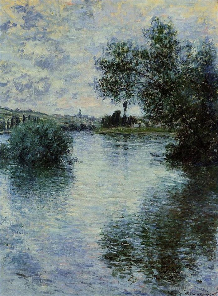 Claude Monet Oil Painting - The Seine at Vetheuil II 1879