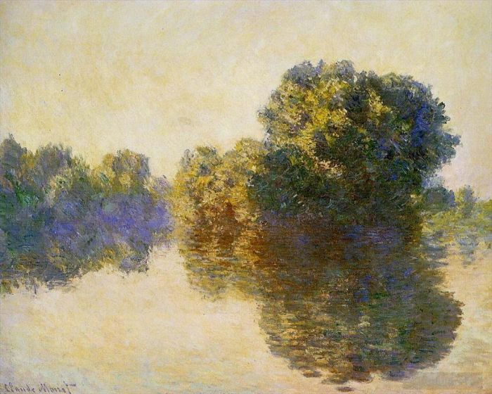 Claude Monet Oil Painting - The Seine near Giverny 1897