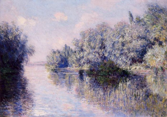 Claude Monet Oil Painting - The Seine near Giverny