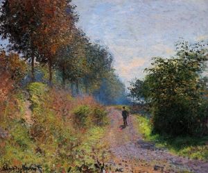 Artist Claude Monet's Work - The Sheltered Path 1873