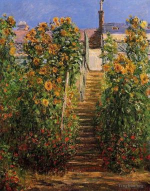 Artist Claude Monet's Work - The Steps at Vetheuil