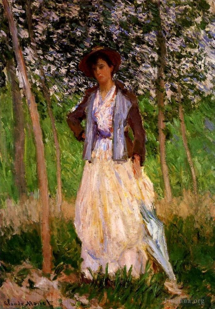 Claude Monet Oil Painting - The Stoller Suzanne Hischede
