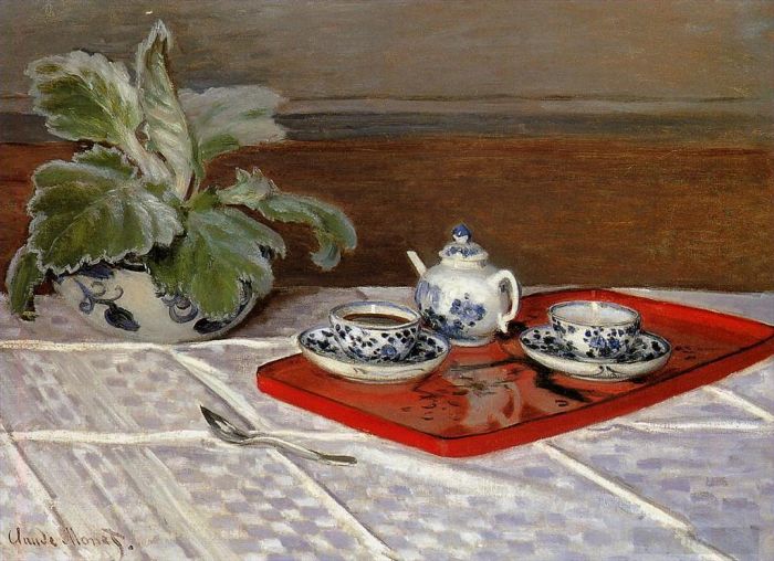 Claude Monet Oil Painting - The Tea Set