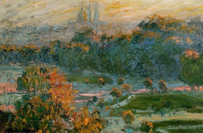 Claude Monet Oil Painting - The Tuleries study