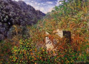 Artist Claude Monet's Work - The Valley of Sasso Blue Effect