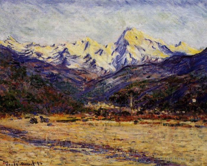 Claude Monet Oil Painting - The Valley of the Nervia