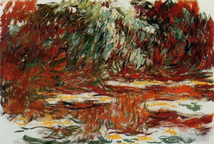 Claude Monet Oil Painting - The Water Lily Pond 1919