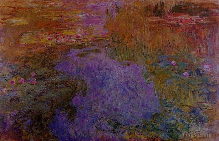 Claude Monet Oil Painting - The Water Lily Pond III