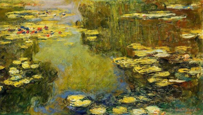 Claude Monet Oil Painting - The Water Lily Pond detail
