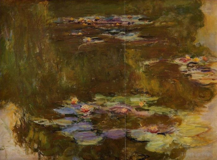Claude Monet Oil Painting - The Water Lily Pond right side