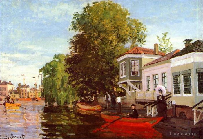 Claude Monet Oil Painting - The Zaan at Zaandam II