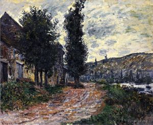 Artist Claude Monet's Work - Tow Path at Lavacourt