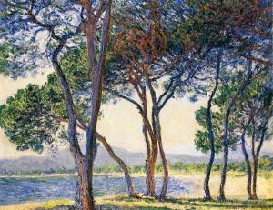 Artist Claude Monet's Work - Trees by the Seashore at Antibes
