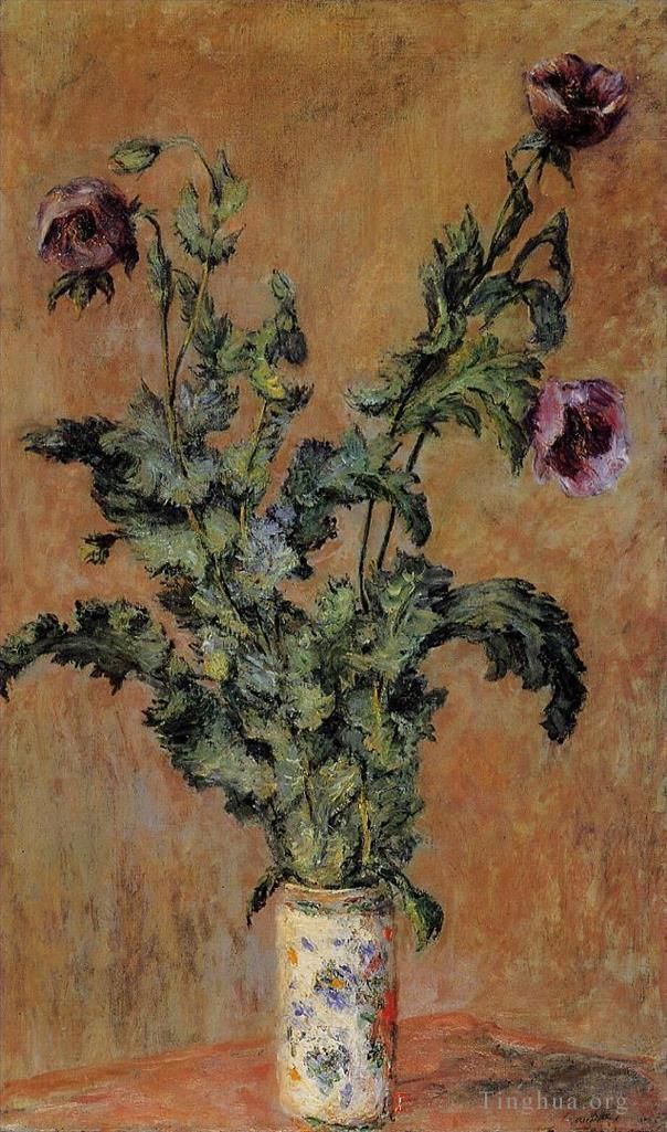 Claude Monet Oil Painting - Vase of Poppies