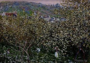 Artist Claude Monet's Work - Vetheuil Flowering Plum Trees