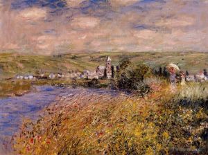 Artist Claude Monet's Work - Vetheuil Seen from Ile Saint Martin