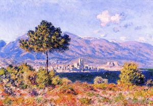 Artist Claude Monet's Work - View of Antibes from the Plateau