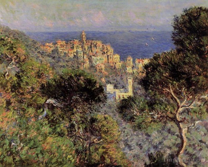 Claude Monet Oil Painting - View of Bordighera