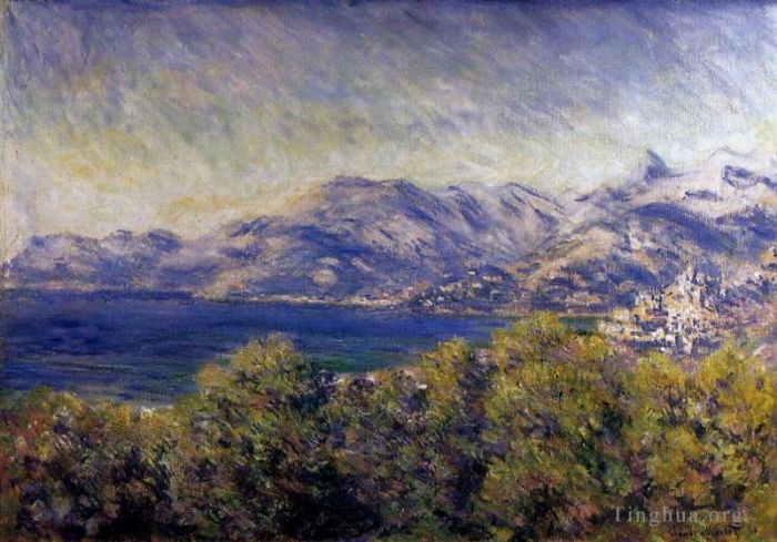 Claude Monet Oil Painting - View of Ventimiglia