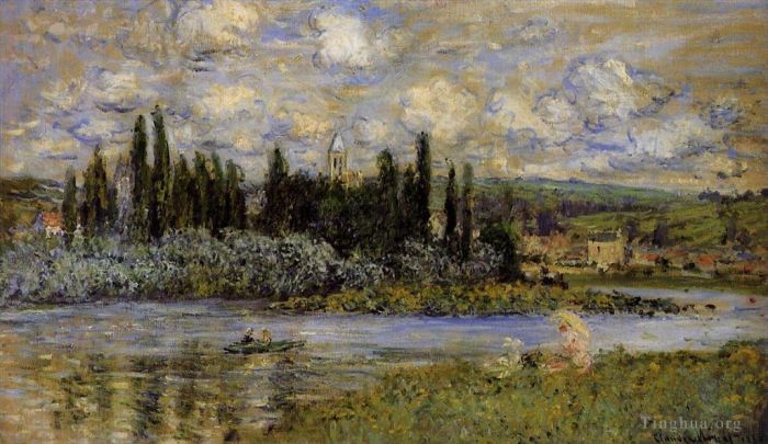 Claude Monet Oil Painting - View of Vetheuil
