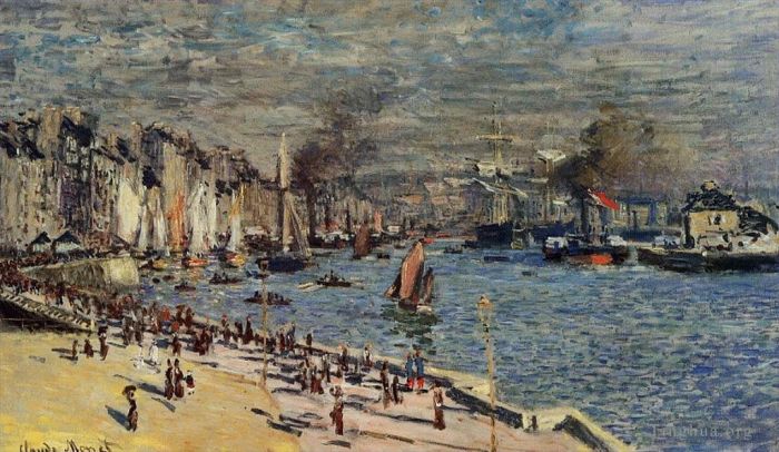 Claude Monet Oil Painting - View of the Old Outer Harbor at Le Havre
