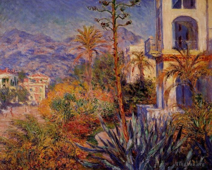 Claude Monet Oil Painting - Villas in Bordighera