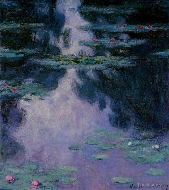 Claude Monet Oil Painting - Water Lilies IV