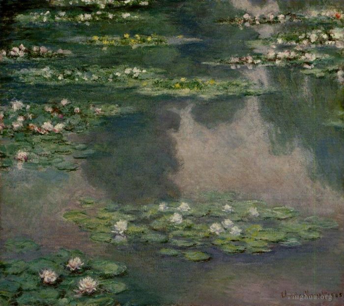 Claude Monet Oil Painting - Water Lilies XII