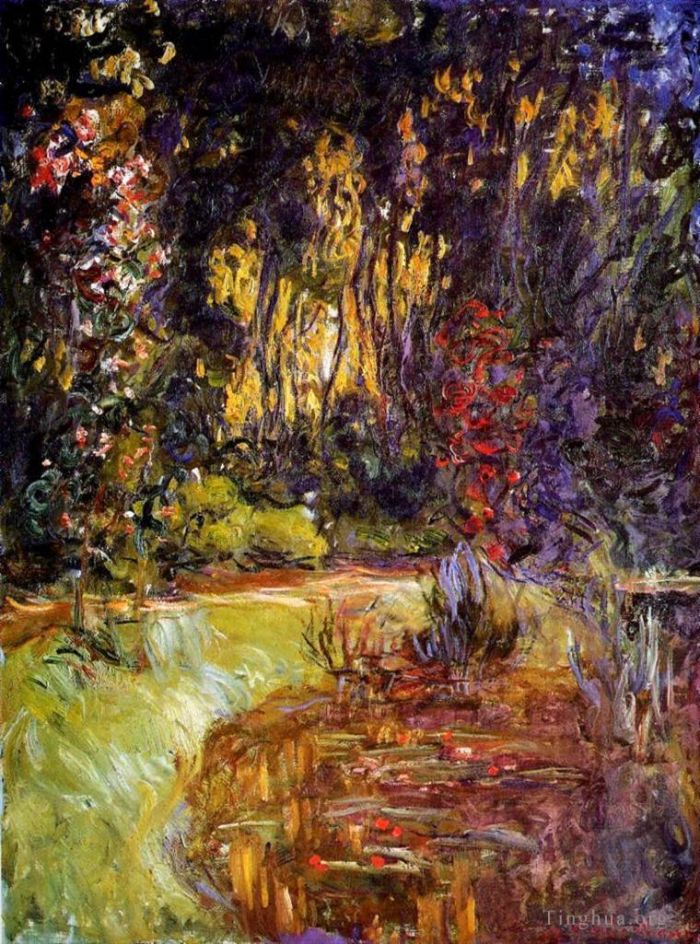 Claude Monet Oil Painting - Water Lily Pond at Giverny