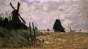 Artist Claude Monet's Work - Windmills near Zaandam