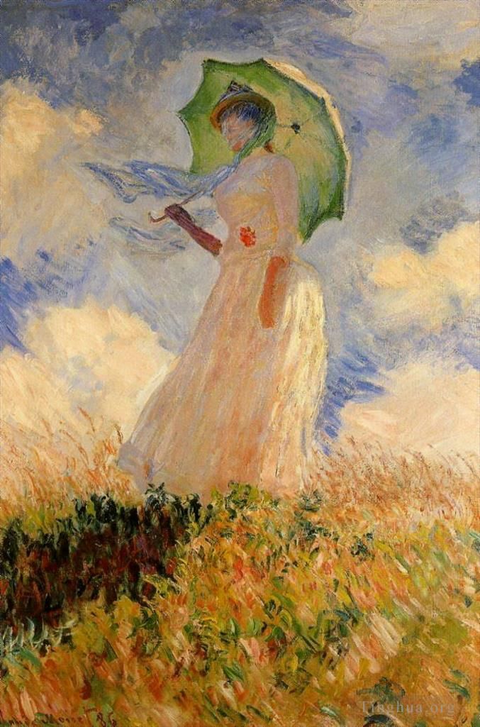 Claude Monet Oil Painting - Woman with a Parasol