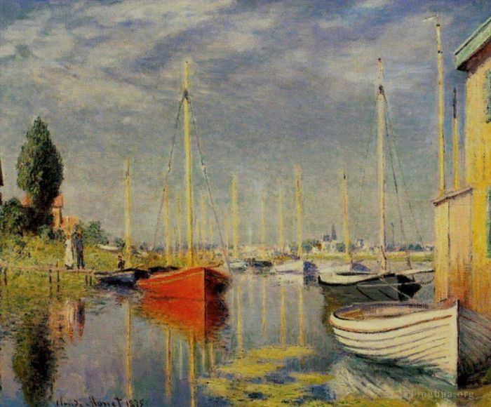 Claude Monet Oil Painting - Yachts at Argenteuil