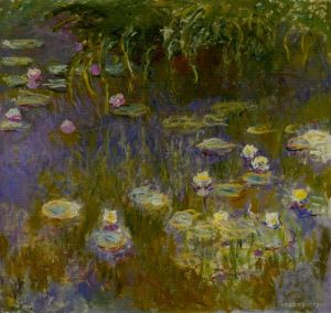 Artist Claude Monet's Work - Yellow and Lilac Water Lilies