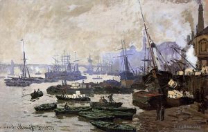 Artist Claude Monet's Work - Boats in the Port of London
