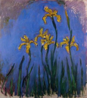 Artist Claude Monet's Work - Yellow Irises III