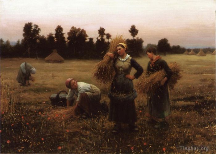 Daniel Ridgway Knight Oil Painting - The Harvesters