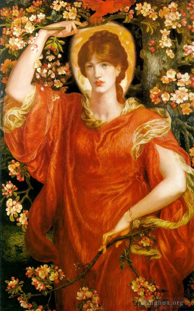 Dante Gabriel Rossetti Oil Painting - A Vision of Fiammetta