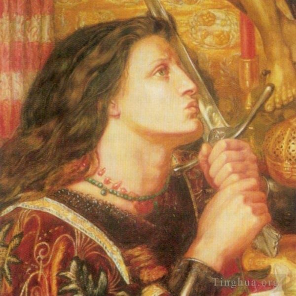 Dante Gabriel Rossetti Oil Painting - Joan of Arc