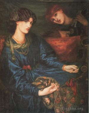 Artist Dante Gabriel Rossetti's Work - Mariana