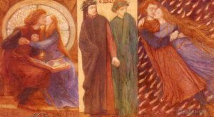 Artist Dante Gabriel Rossetti's Work - Paolo And Francesca Da Rimini